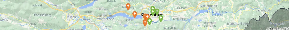 Map view for Pharmacies emergency services nearby Krumpendorf am Wörthersee (Klagenfurt  (Land), Kärnten)